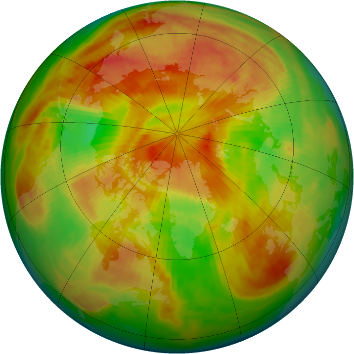 Arctic ozone map for 24 April 1983